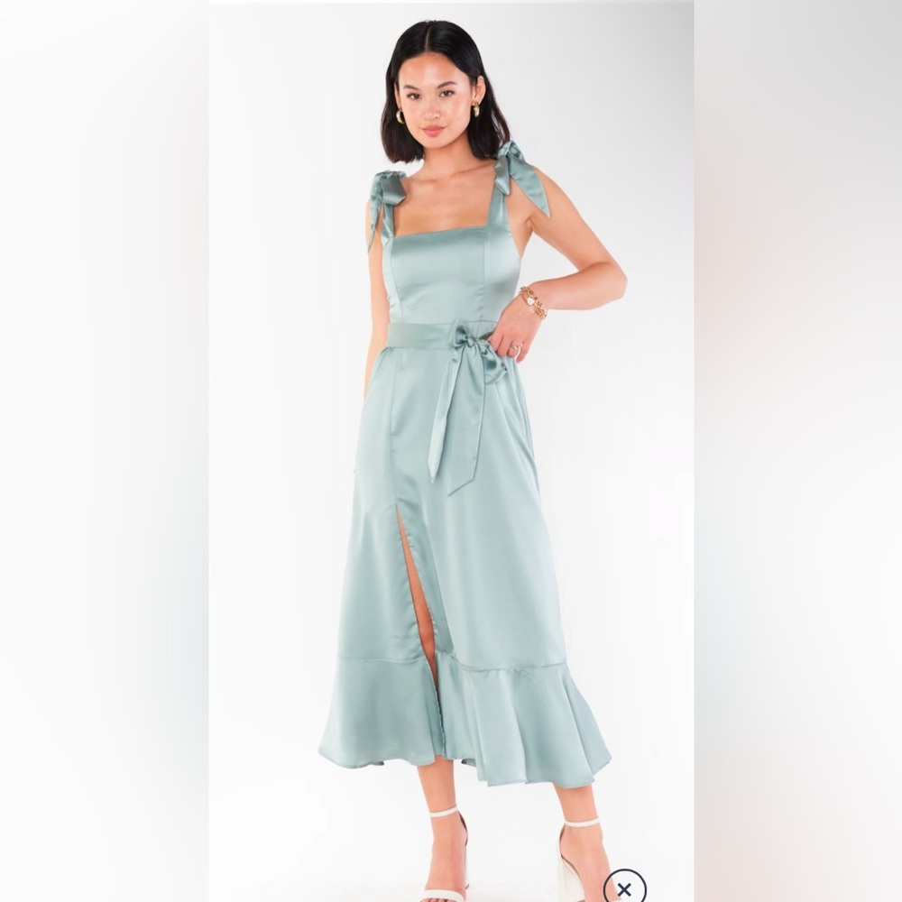 Show Me Your Mumu Clair Midi in Silver Sage size  XS - Picture 2 of 5